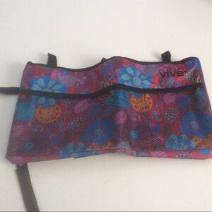 VIVE Purple Floral Bag Storage Wheelchair Walker Rollator Accessory Adjustable